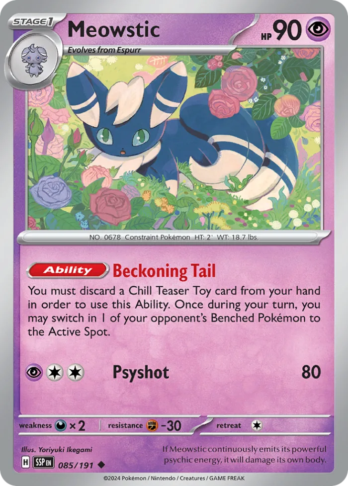 Meowstic #85 Surging Sparks Pokemon card