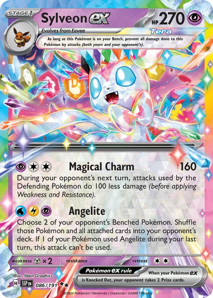 Sylveon ex #86 Surging Sparks Pokemon card