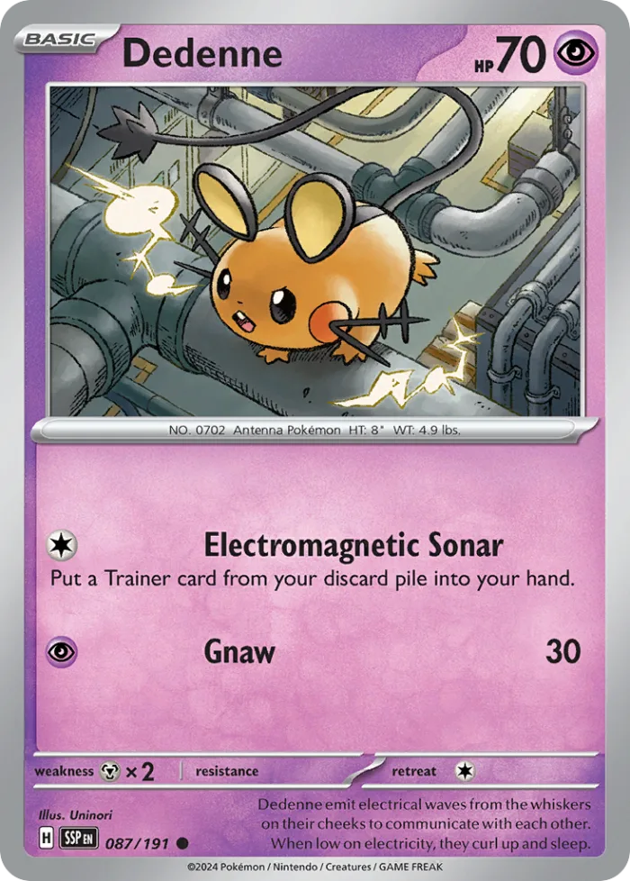 Dedenne #87 Surging Sparks Pokemon card