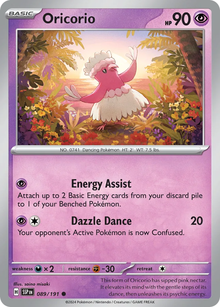Oricorio #89 Surging Sparks Pokemon card