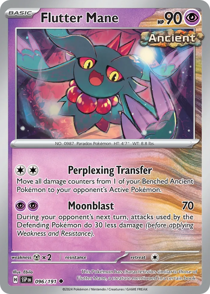 Flutter Mane #96 Surging Sparks Pokemon card