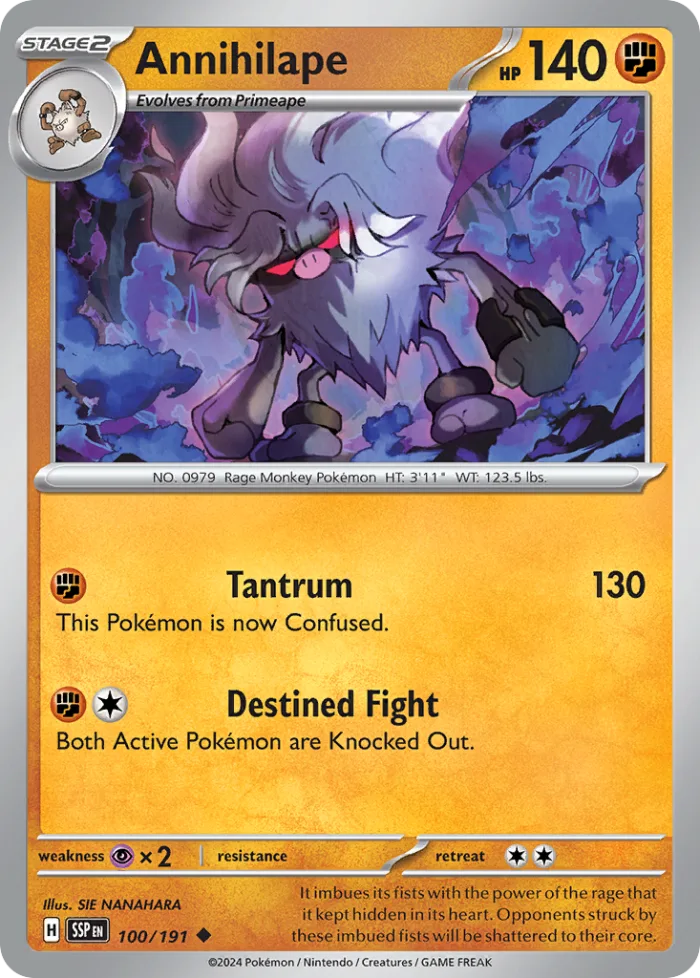 Annihilape #100 Surging Sparks Pokemon card
