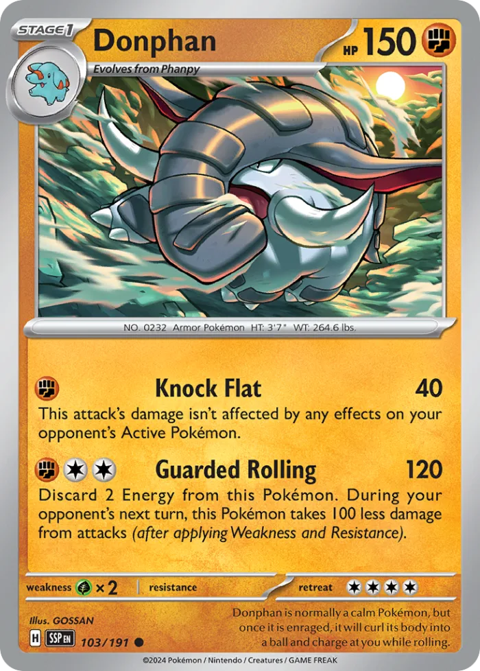 Donphan #103 Surging Sparks Pokemon card