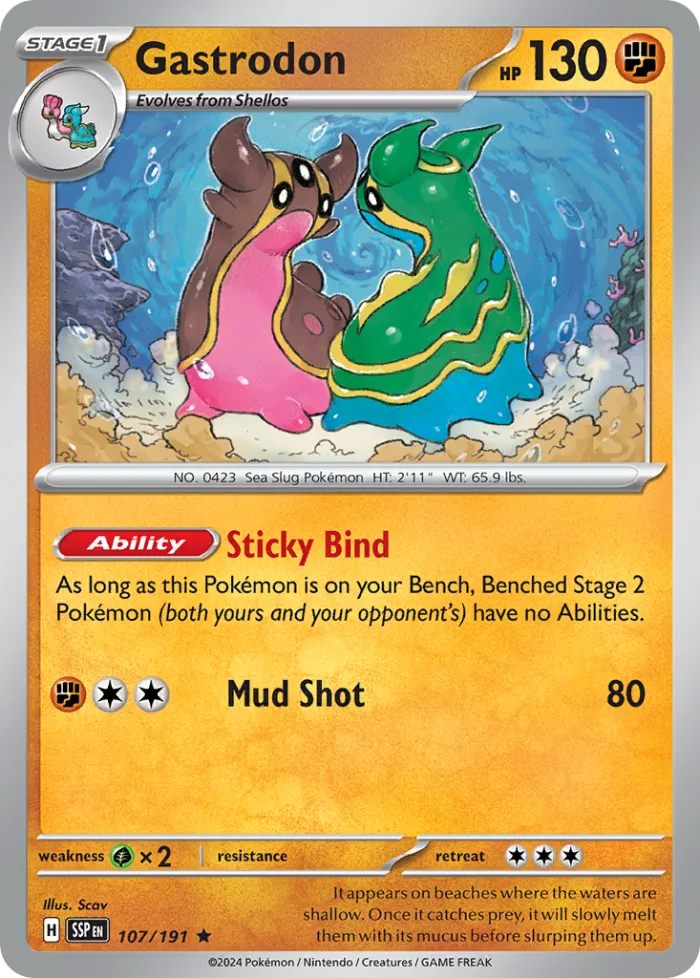 Gastrodon #107 Surging Sparks Pokemon card