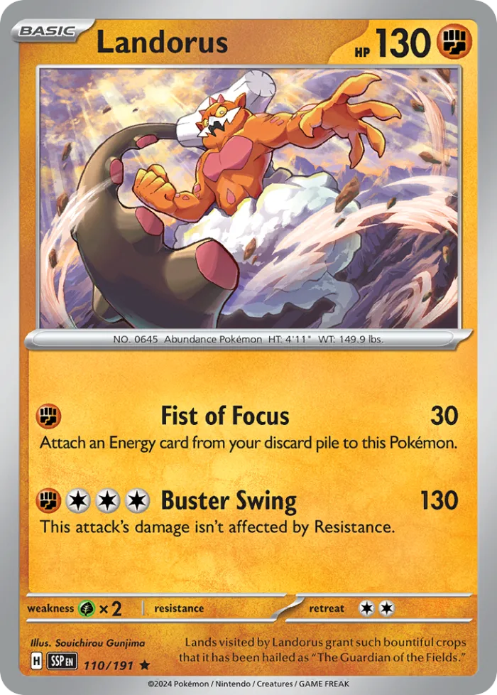 Landorus #110 Surging Sparks Pokemon card