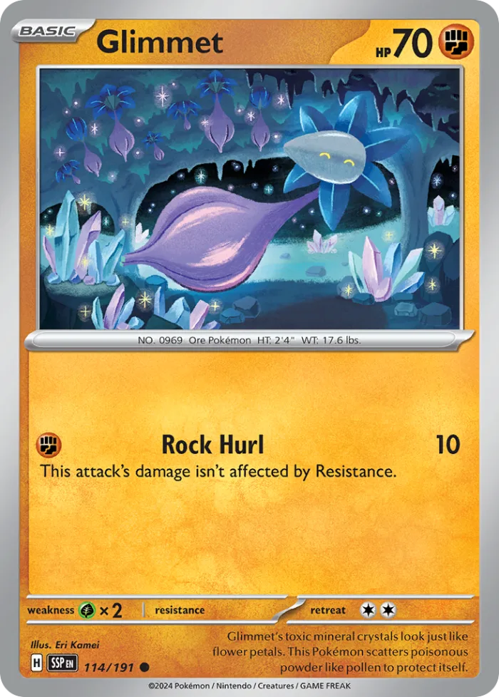 Glimmet #114 Surging Sparks Pokemon card