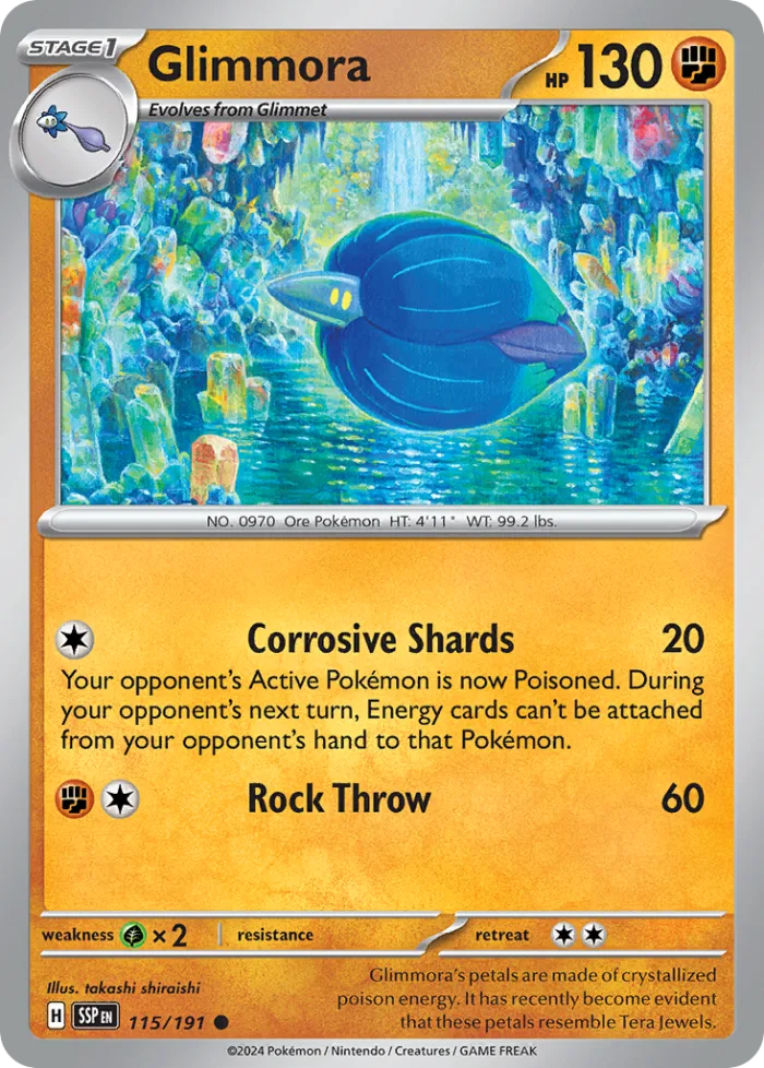 Glimmora #115 Surging Sparks Pokemon card