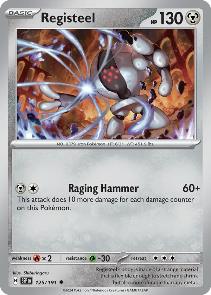 Registeel #125 Surging Sparks Pokemon card