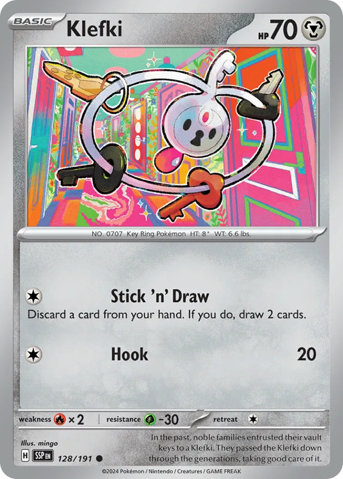 Klefki #128 Surging Sparks Pokemon card