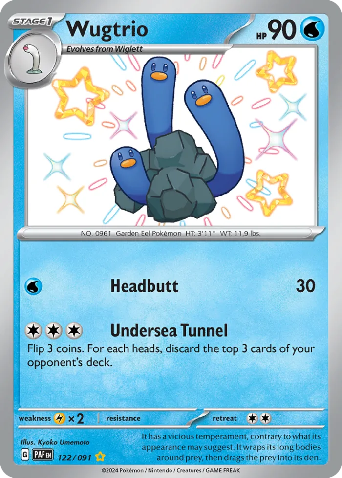 Wugtrio #122 Paldean Fates Pokemon card