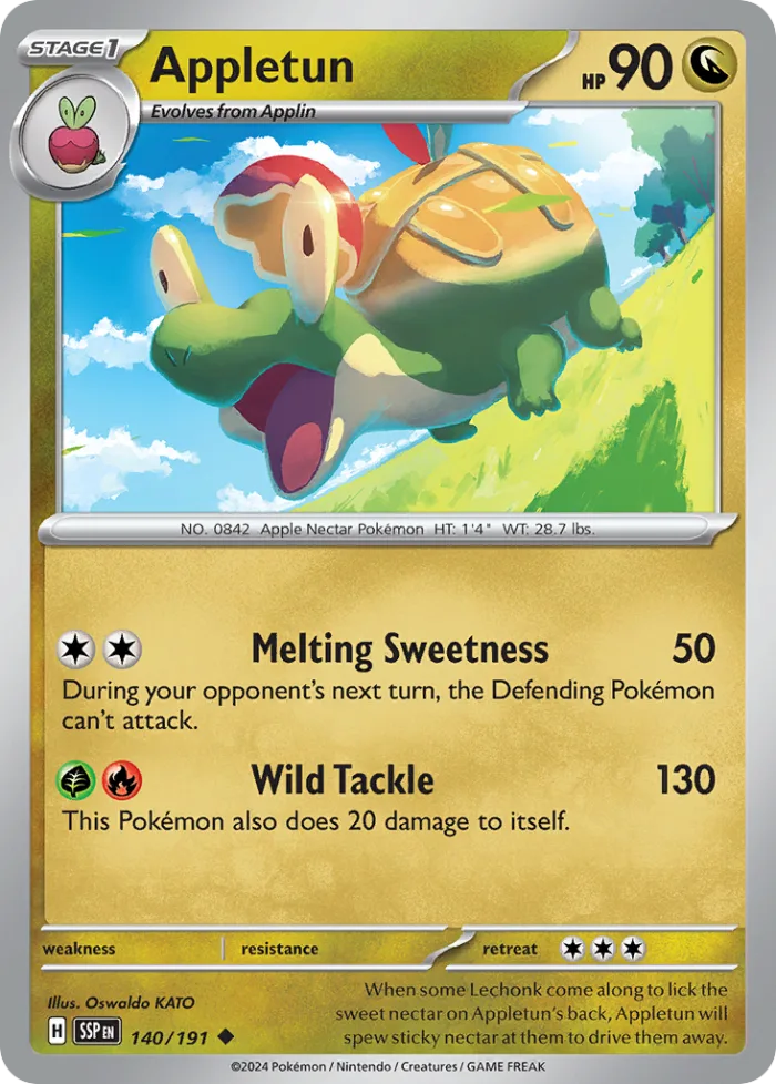 Appletun #140 Surging Sparks Pokemon card