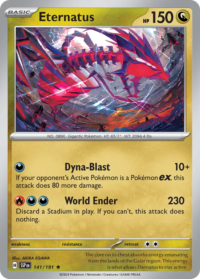 Eternatus #141 Surging Sparks Pokemon card