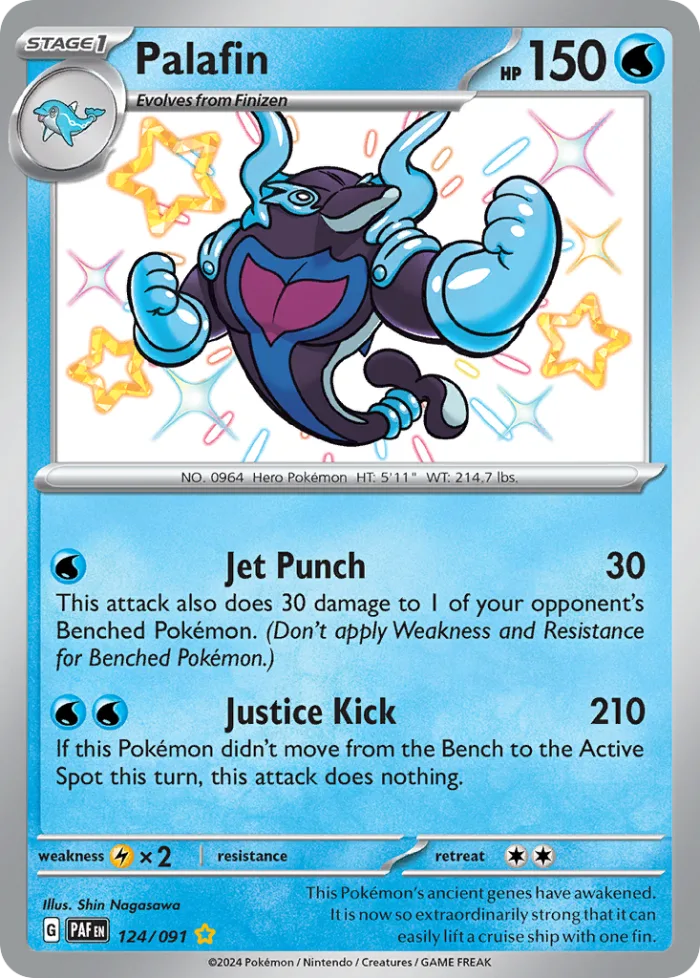 Palafin #124 Paldean Fates Pokemon card