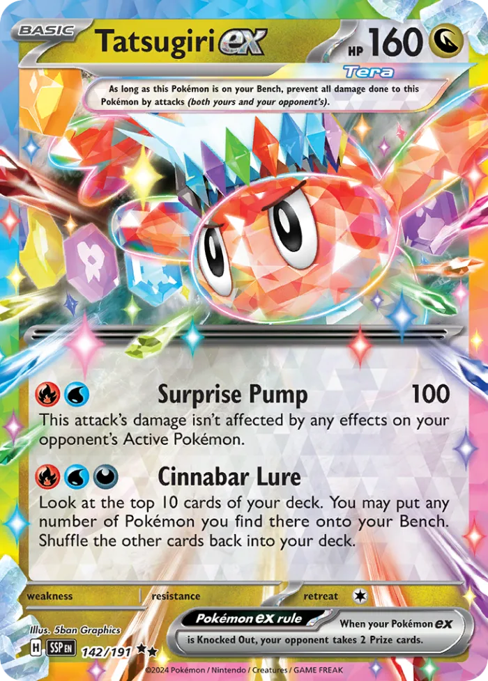Tatsugiri ex #142 Surging Sparks Pokemon card