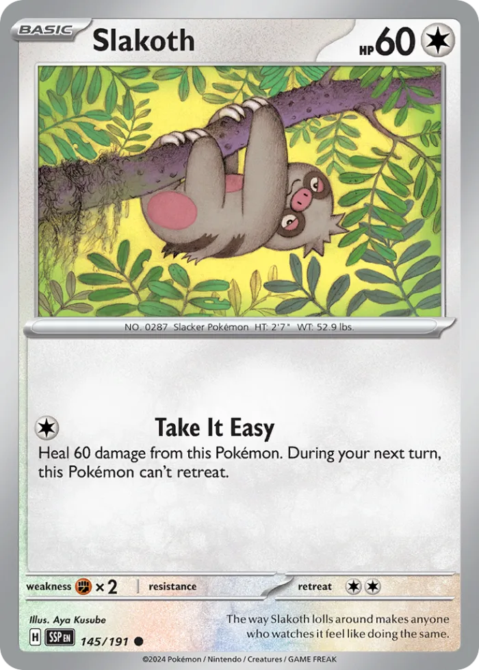 Slakoth #145 Surging Sparks Pokemon card