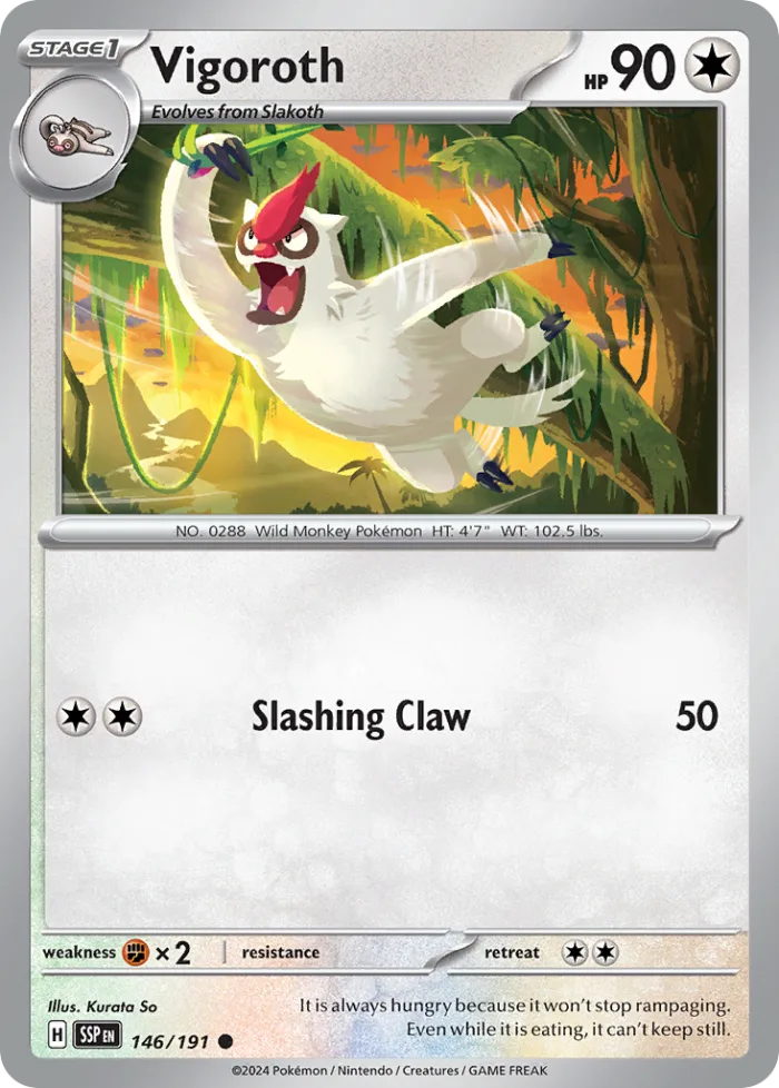 Vigoroth #146 Surging Sparks Pokemon card