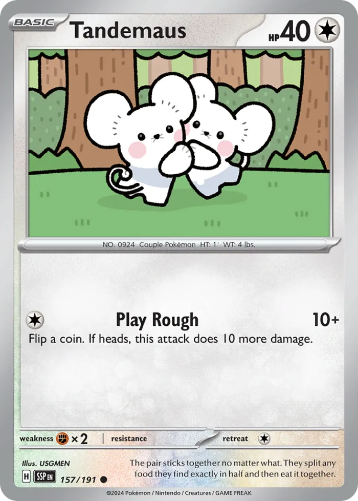 Tandemaus #157 Surging Sparks Pokemon card