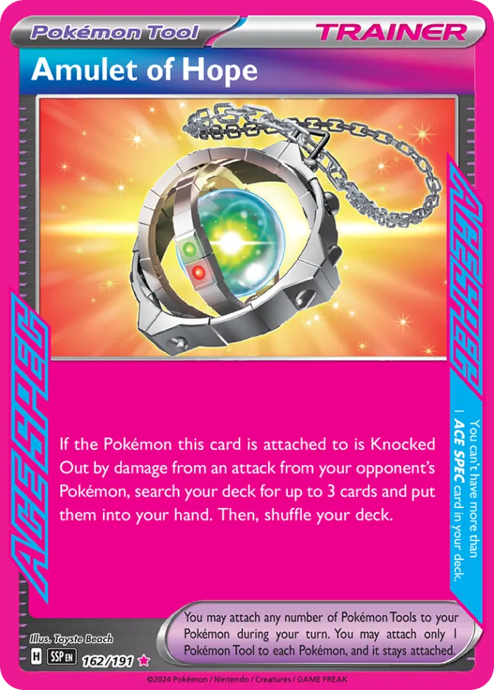Amulet of Hope #162 Surging Sparks Pokemon card