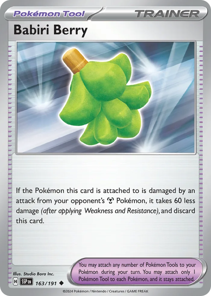 Babiri Berry #163 Surging Sparks Pokemon card