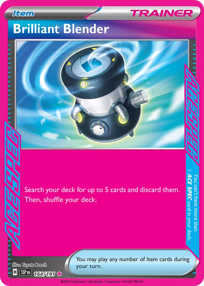 Brilliant Blender #164 Surging Sparks Pokemon card