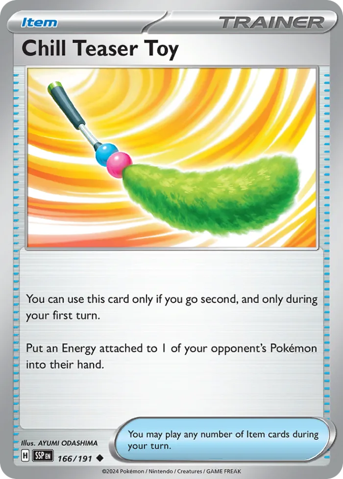 Chill Teaser Toy #166 Surging Sparks Pokemon card
