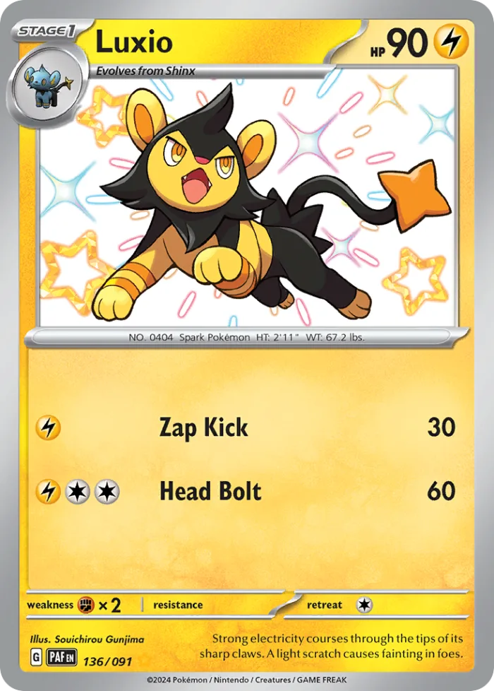 Luxio #136 Paldean Fates Pokemon card
