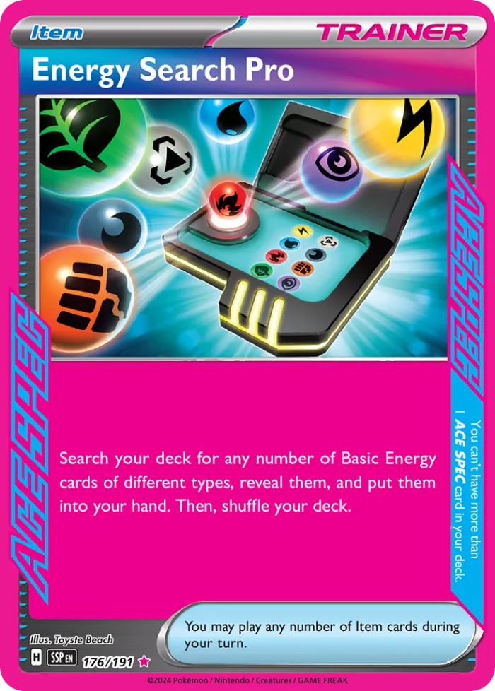 Energy Search Pro #176 Surging Sparks Pokemon card