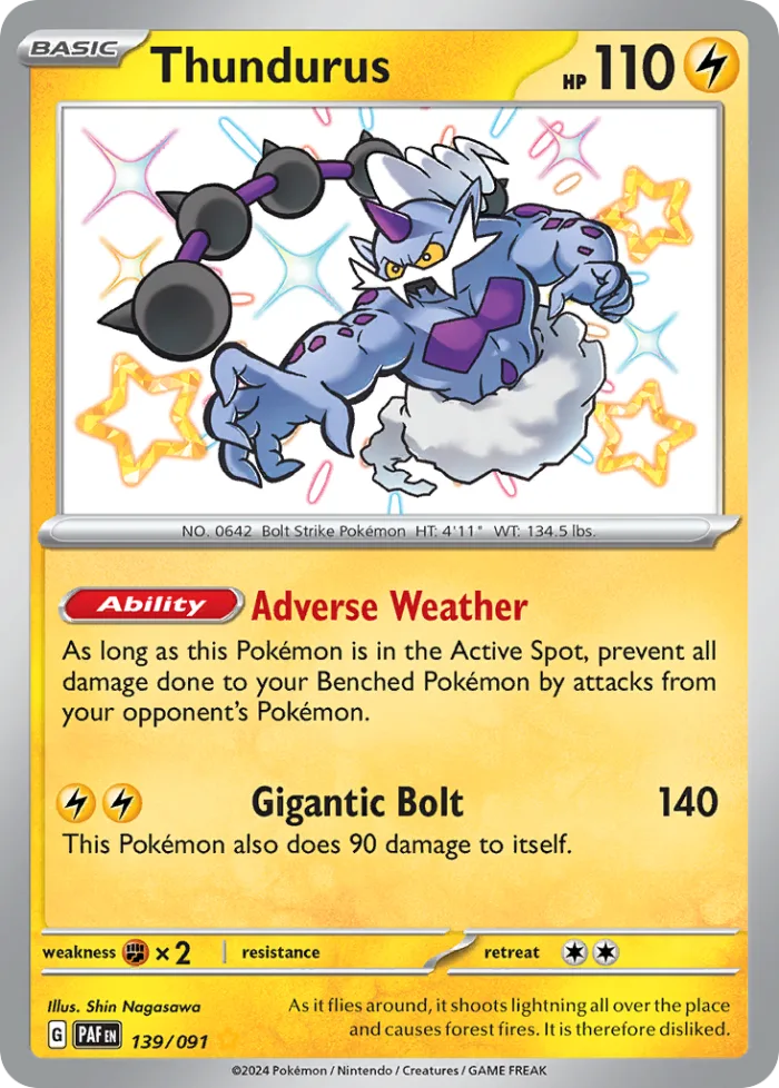 Thundurus #139 Paldean Fates Pokemon card