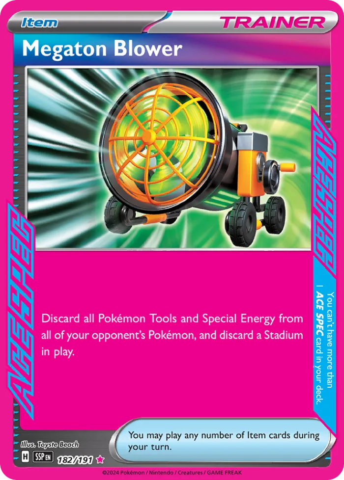 Megaton Blower #182 Surging Sparks Pokemon card