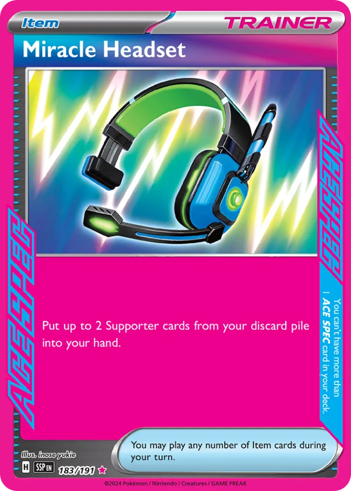 Miracle Headset #183 Surging Sparks Pokemon card