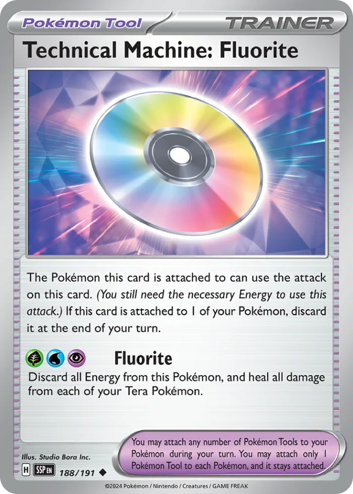 Technical Machine: Fluorite #188 Surging Sparks Pokemon card