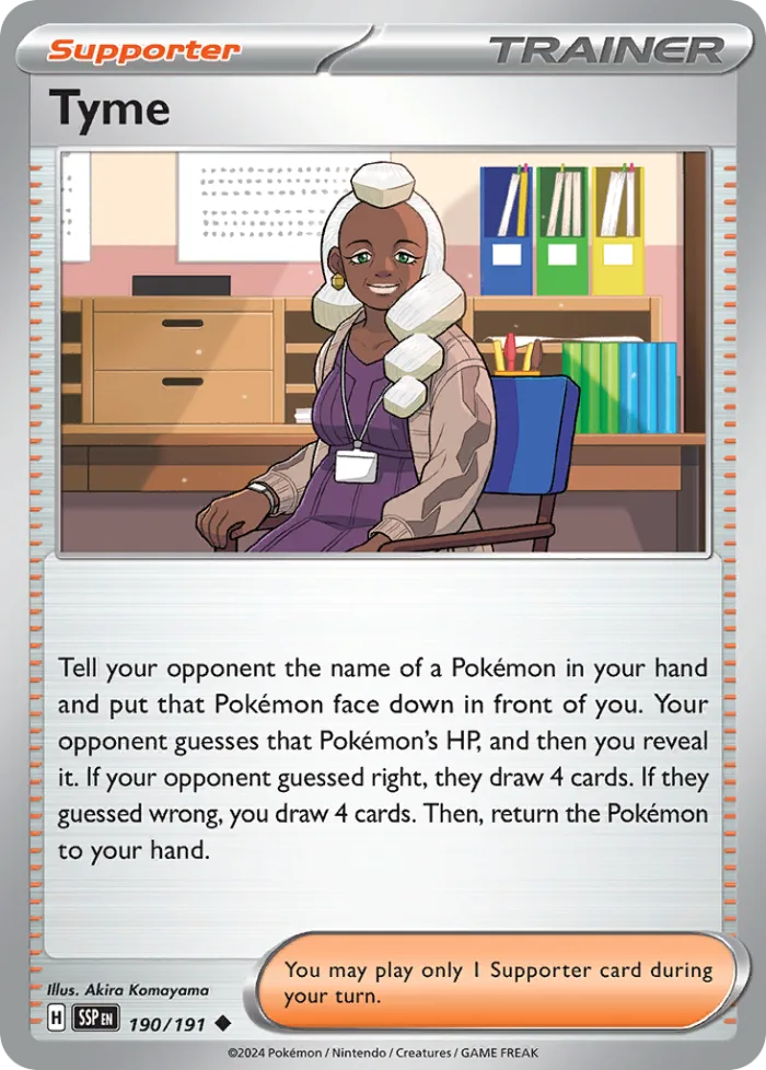 Tyme #190 Surging Sparks Pokemon card