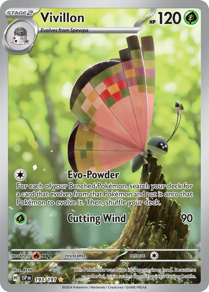 Vivillon #193 Surging Sparks Pokemon card