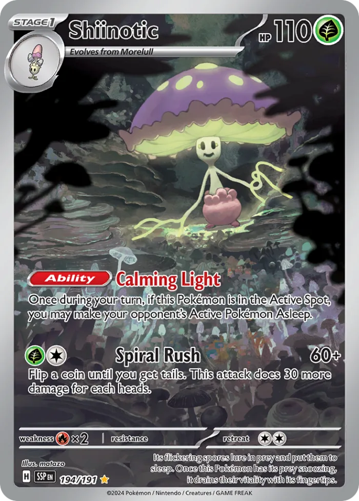 Shiinotic #194 Surging Sparks Pokemon card