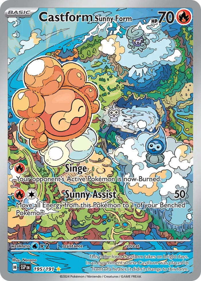 Castform Sunny Form #195 Surging Sparks Pokemon card