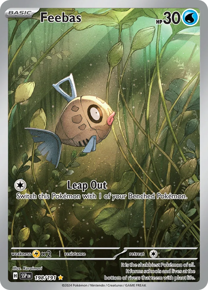 Feebas #198 Surging Sparks Pokemon card