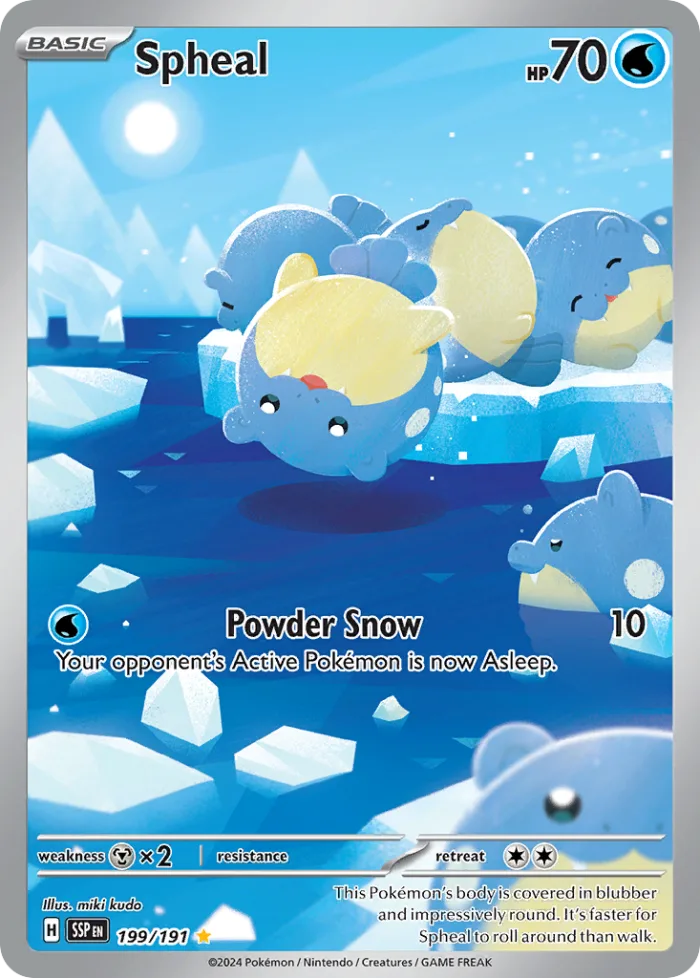 Spheal #199 Surging Sparks Pokemon card