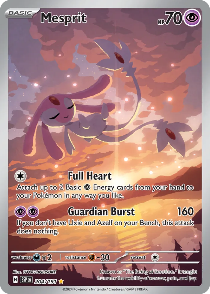 Mesprit #204 Surging Sparks Pokemon card
