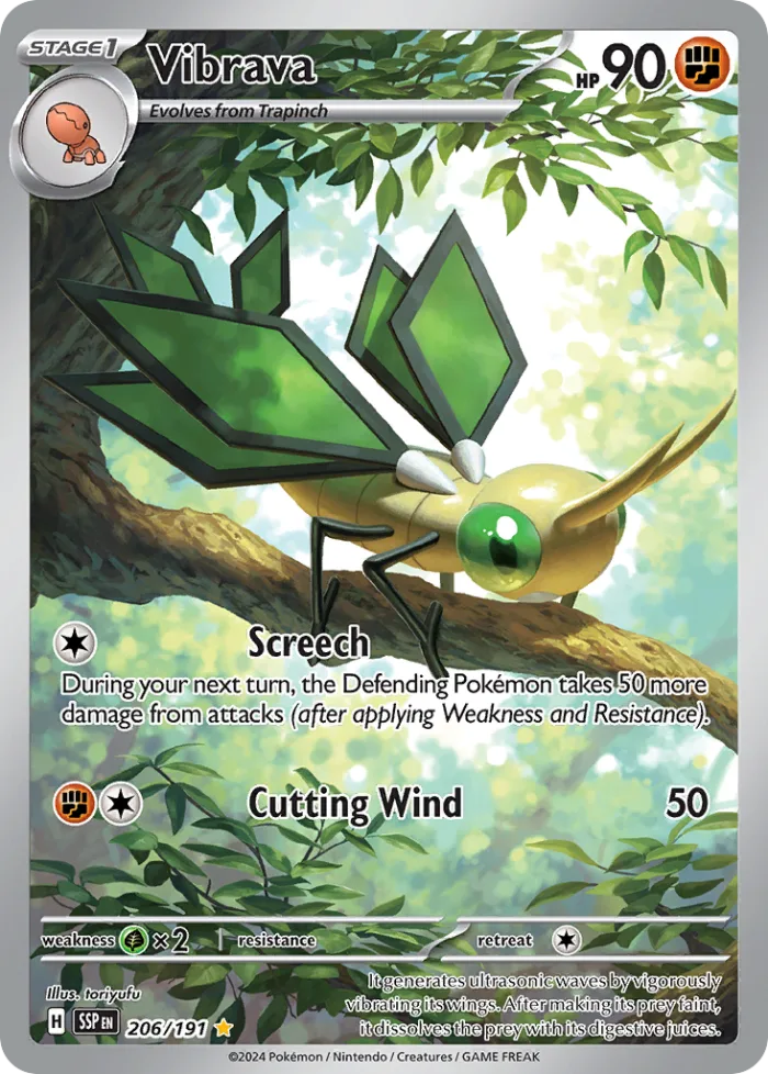 Vibrava #206 Surging Sparks Pokemon card