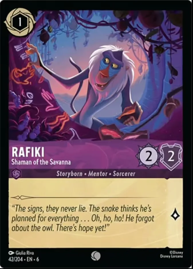 Rafiki #42 Azurite Sea Disney Lorcana card