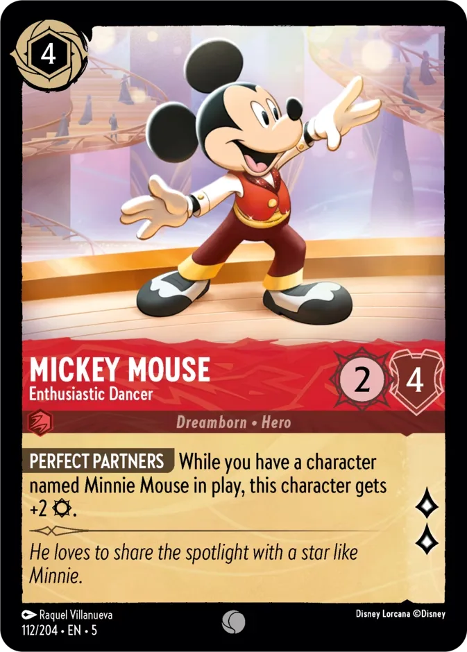 Mickey Mouse #112 Shimmering Skies Disney Lorcana card
