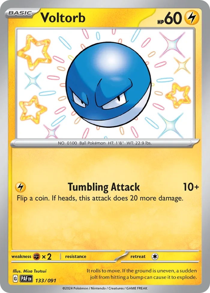 Voltorb #133 Paldean Fates Pokemon card