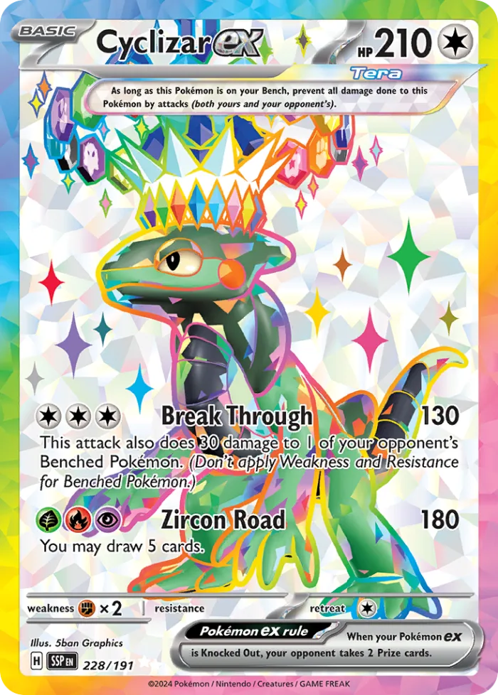 Cyclizar ex #228 Surging Sparks Pokemon card
