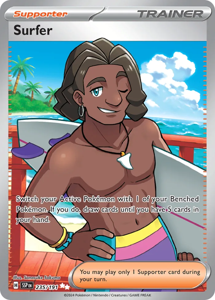 Surfer #235 Surging Sparks Pokemon card