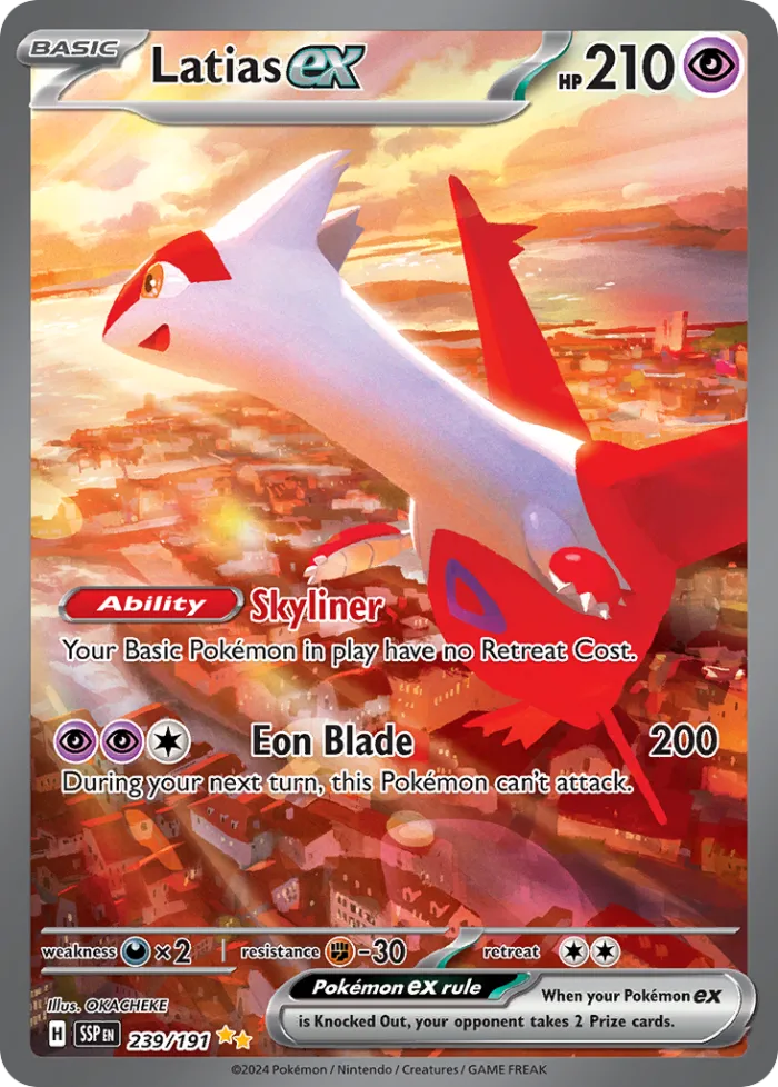 Latias ex #239 Surging Sparks Pokemon card