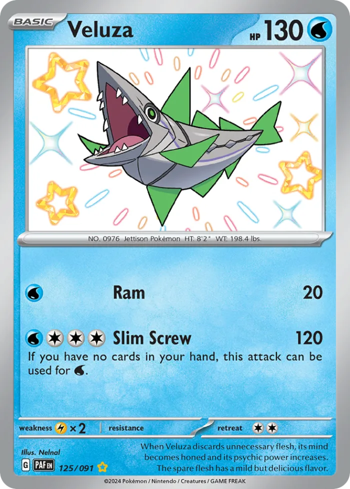Veluza #125 Paldean Fates Pokemon card