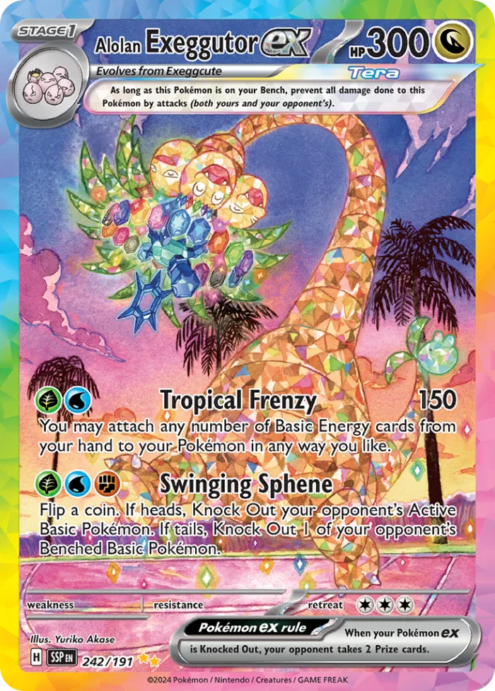 Alolan Exeggutor ex #242 Surging Sparks Pokemon card