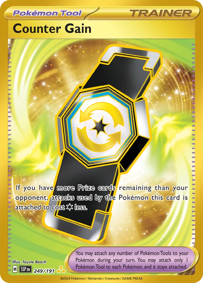 Counter Gain #249 Surging Sparks Pokemon card