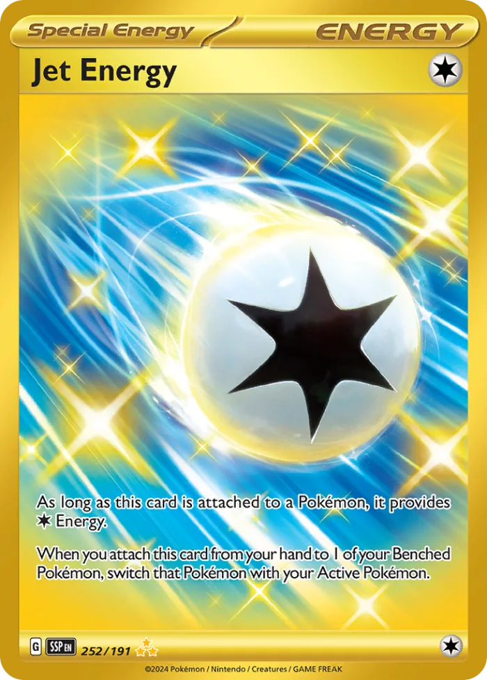 Jet Energy #252 Surging Sparks Pokemon card