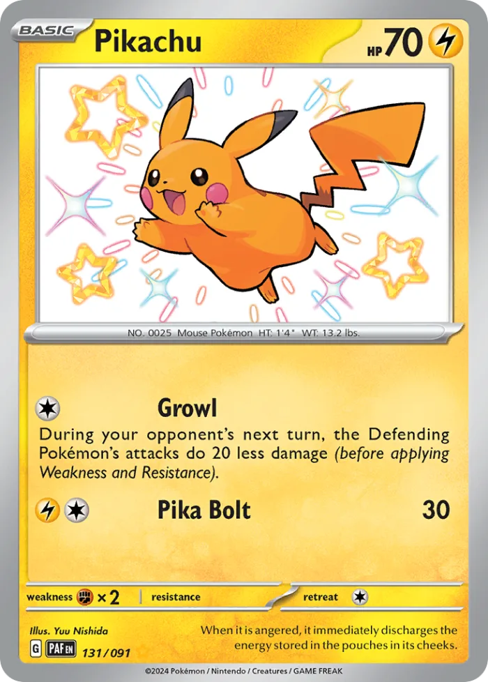 Pikachu #131 Paldean Fates Pokemon card